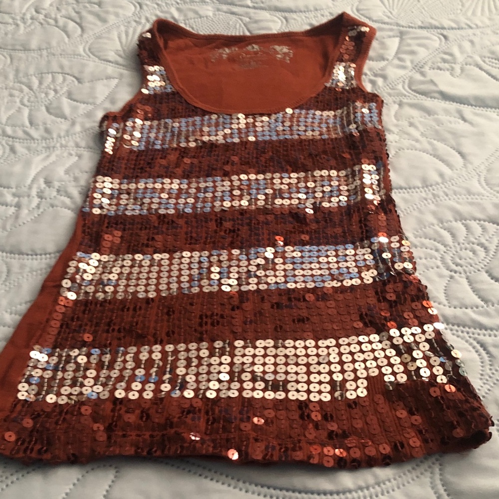 Sequin  Tank  - Copper